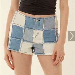 BDG patchwork denim shorts
